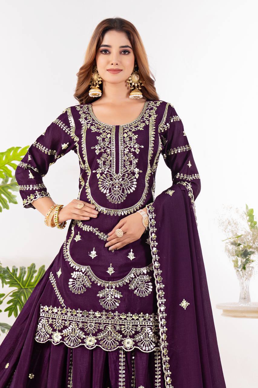 The Rani Pink Ceremonial Heritage Gharara